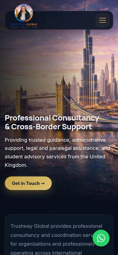 Trustway Global — mobile начален екран