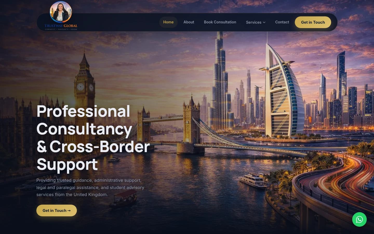 Trustway Global — desktop начален екран